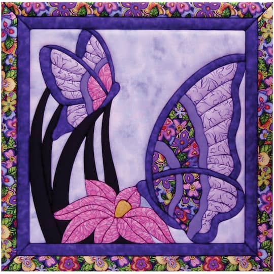 Quilt Magic&#xAE; Butterfly Flower No Sew Wall Hanging Kit